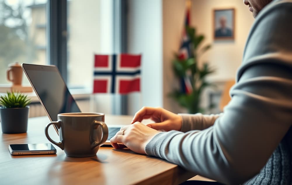Person som sammenligner nye bettingsider på laptop og mobil
